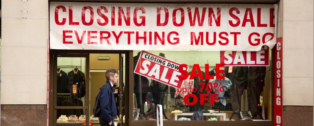 Dozens of retailers have declared bankruptcy this year. Others are on “death watch.” And until momentum breaks higher, prices are unlikely to turn around.