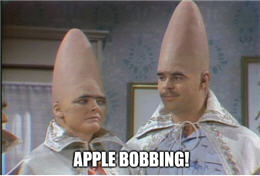 Apple Bobbing Coneheads