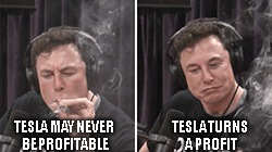 Tesla reported a third-quarter profit of $1.86 per share on revenue of $6.3 billion.