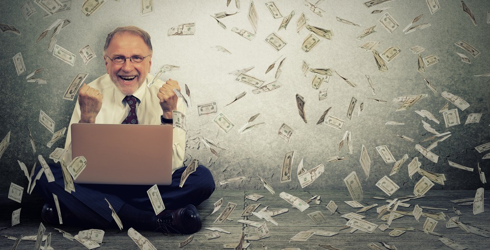 investor making lots of money
