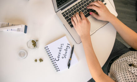 Cannabis Investing Strategy with laptop