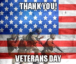 Thank a veteran for their service in whatever way you can.