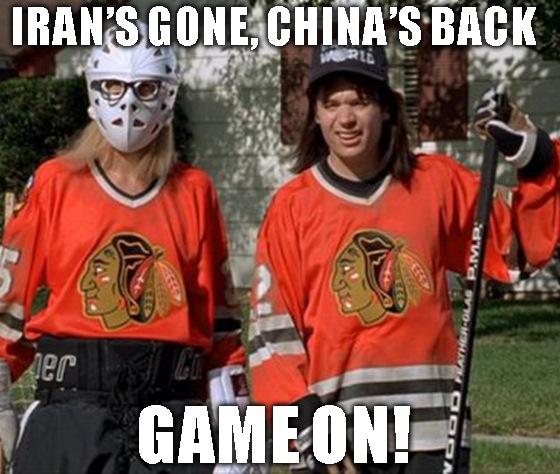 China’s back, and the bears are gonna be in trouble. Hey la, hey la, China’s back.