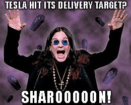 Tesla (TSLA) beat Osborne's delivery targets, delivering 367,500 vehicles in 2019 and 112,000 in the fourth quarter.