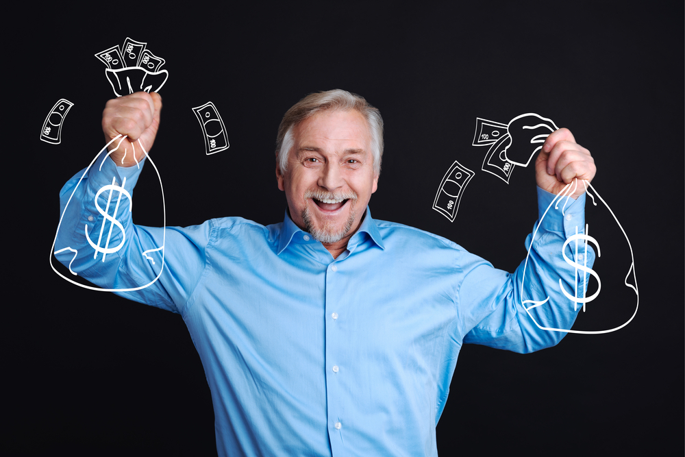 man holding money