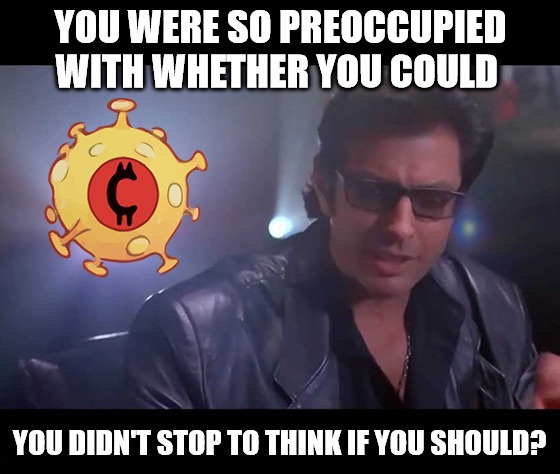 I have no idea if the CoronaCoin is a real thing, but I’m simultaneously disgusted and intrigued by the idea.