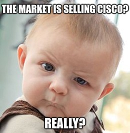 Cisco Systems is getting punished today, and I don’t think it’s because of the company’s earnings report.
