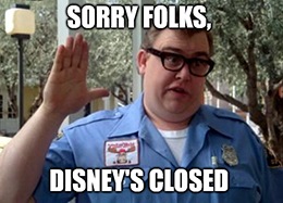 I never thought I’d see the day when The Walt Disney Co. (NYSE: DIS) closed all its parks at once.