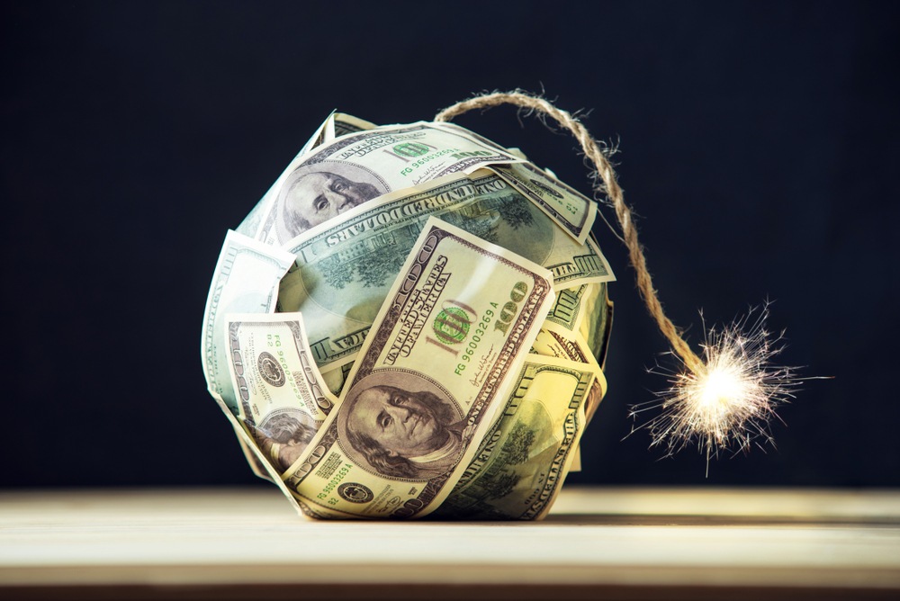 deficit ball of money about to explode