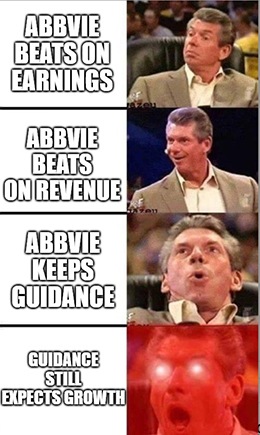 Biotech giant and Great Stuff Pick AbbVie Inc. (NYSE: ABBV) just delivered the pandemic earnings season triple threat!