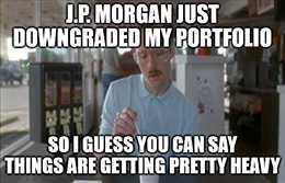 This morning, J.P. Morgan downgraded MRNA from overweight to neutral due to valuation concerns.