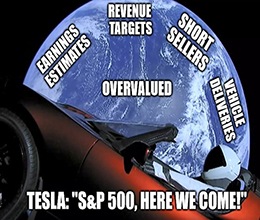 Tesla reported a stunning fourth profit in a row — and it’s now a shoe-in for the S&P 500. TSLA bears beware!