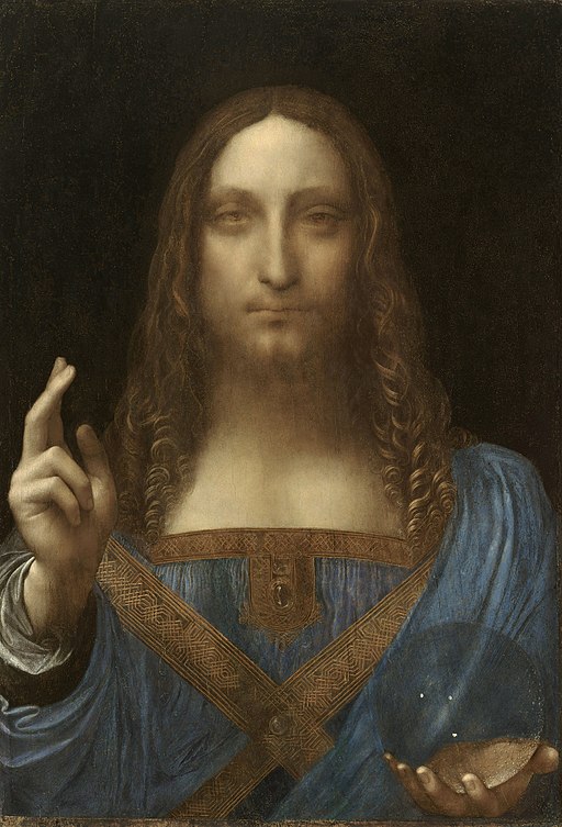 Image of Da Vinci's Salvator Mundi painting