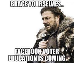 So, it’s come to this … Facebook voter education and Congressional stimulus are all that stand between the market and Armageddon. Fun times.