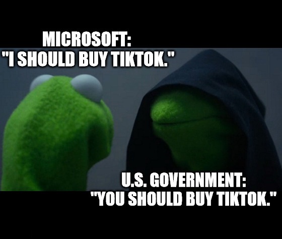 Trump asks Microsoft for a cut of the action. TikTok’s on the clock, but the party don’t stop, no.