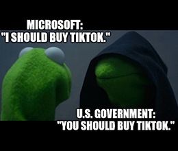 Trump asks Microsoft for a cut of the action. TikTok’s on the clock, but the party don’t stop, no.