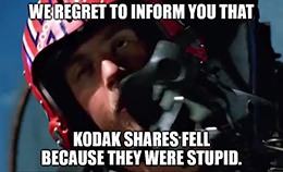 According to the Kodak-appointed firm that investigated Kodak, Kodak didn’t break the law. The company was just stupid.