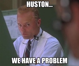 Huston, we have a problem with a lack of Fed stimulus.