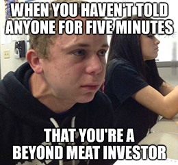 BYNDs’ 190%-plus climb since March of this year is “above and beyond what we consider rational even for a good company like Beyond Meat.” 