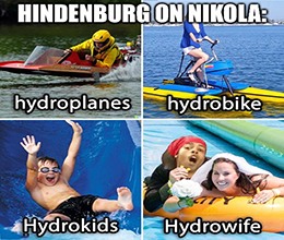 Just when we got going with Nikola, another Hindenburg crash awaits. Gee, who knew hydrogen could be so volatile?