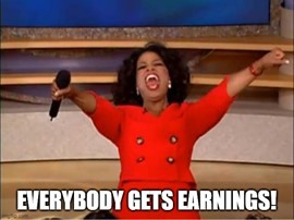 It’s a blowout earnings excitement all dumped into one week, like that one extra-cheesy Dorito in a surprisingly full bag.