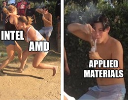 AMAT makes the tools and equipment that semiconductor makers use to … well, make semiconductors. And business is booming!