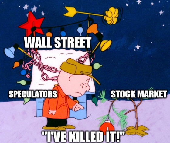 I’m no market grinch, but when stocks are valued at 184% of GDP, someone has to tell it to you like it is. Even if that means I get coal in my stocking this year. Bah…