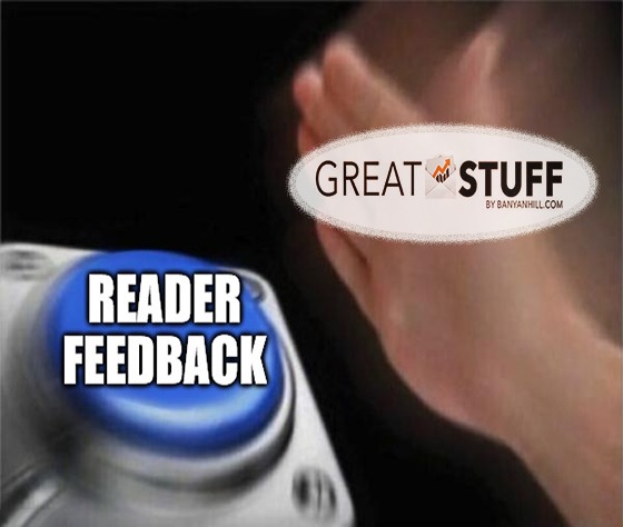 Great Stuff Reader Feedback Button