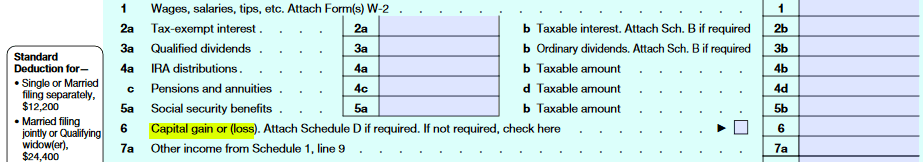 Stock Market Losses on Tax Return Filing