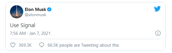 Elon Musk Signal Tweet Elon Musk Signal Tweet
