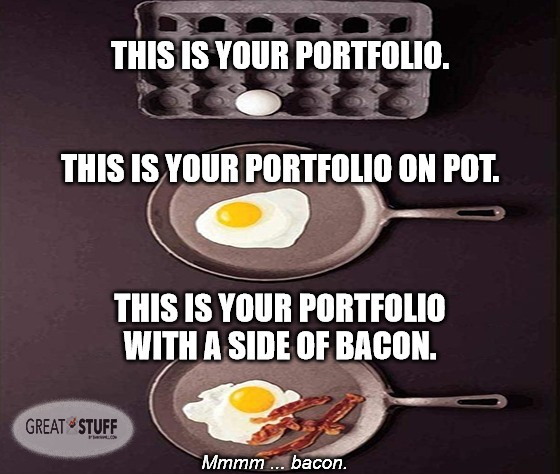 stock portfolio on pot meme