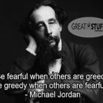 Be fearful Buffett Dickens Michael Jordan quote meme small