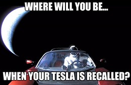 Tesla's total recall in orbit meme