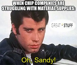 Chipmaker sand shortage Travolta meme small