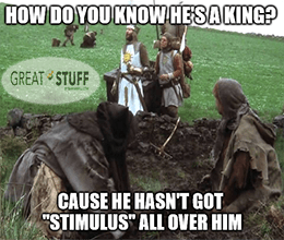 He's a king hasn't got stimulus on him Python meme small