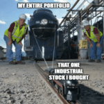 One railroad stock pulling portfolio GS meme small