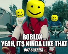 Roblox scary direct listing meme