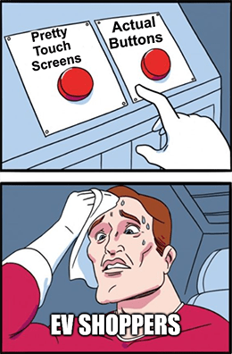 Ford Mach-E buttons or touch screen meme