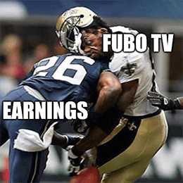 Earnings vs. Fubo TV predicts subscriber loss meme