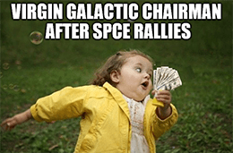SPCE chairman sells off personal stake run meme