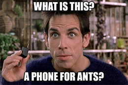 What is this, phone for ants? Apple mini phone meme