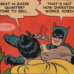 Beat-n-raise quarter sell Batman smacks Robin meme small