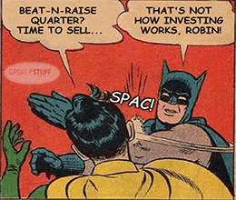 Beat-n-raise quarter sell Batman smacks Robin meme small