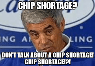 Chip shortages Mora don't talk about meme