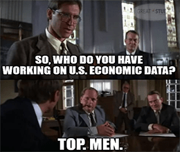 Who's working on U.S. economic data top men meme small
