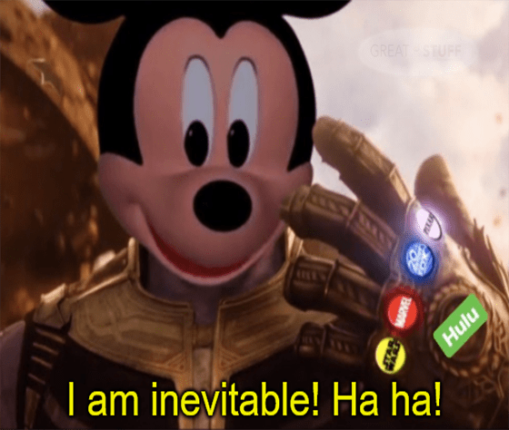 Mickey I am inevitable haha meme big