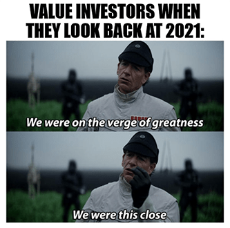 CVS value investors looking back at 2021 edge of greatness meme