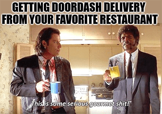 DoorDash delivery is some serious gourmet meme