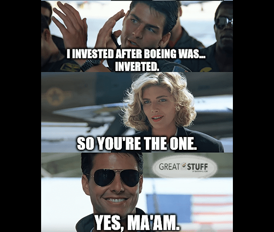 Boeing was inverted, you're the one meme big