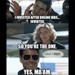 Boeing was inverted, you're the one meme small